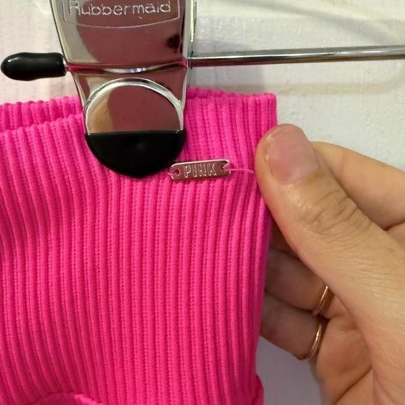 Victoria's Secret‎ PINK Active Neon Pink Dip Dye Ombre Ribbed Leggings Size S - Picture 9 of 12